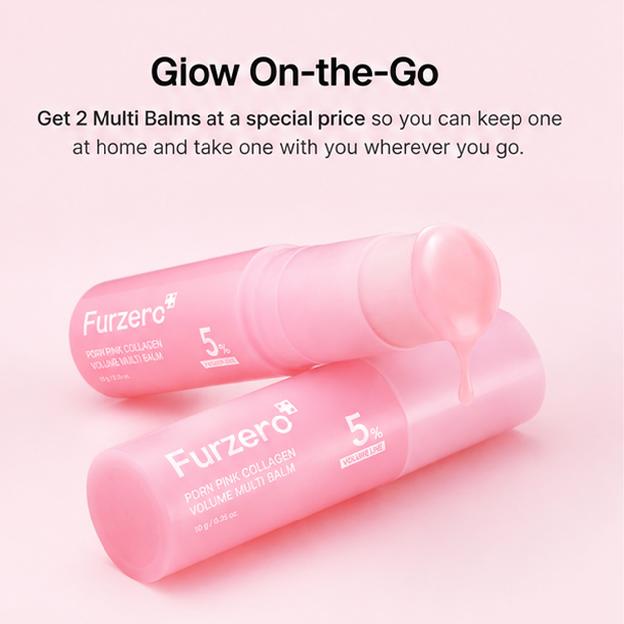 Pink Collagen Volume Multi Balm Stick PDRN, Volufiline & NAD Formula Youthful‑Looking Firming Anti‑Aging for Fine Lines Multi‑Use Balm for Eyes, Neck, Forehead, Smile Lines, Lips
