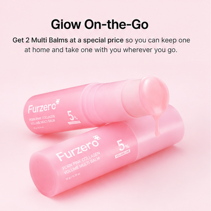 Pink Collagen Volume Multi Balm Stick PDRN, Volufiline & NAD Formula Youthful‑Looking Firming Anti‑Aging for Fine Lines Multi‑Use Balm for Eyes, Neck, Forehead, Smile Lines, Lips