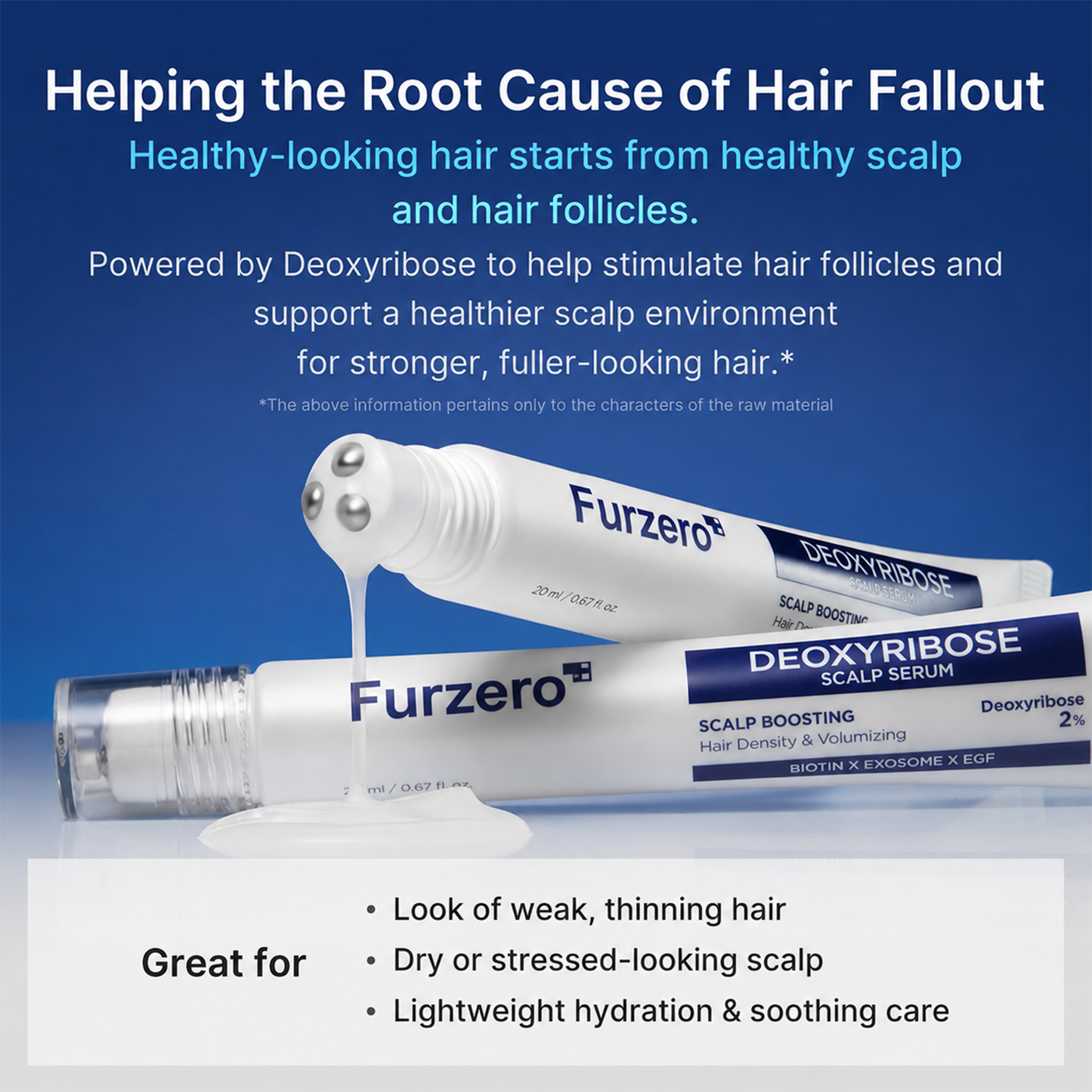 Deoxyribose Roll‑On Scalp Serum | Scalp Strengthening Treatment for Fuller‑Looking Hair | With Rosemary, EGF and Caffeine for Fine & Thinning Hair 1.0